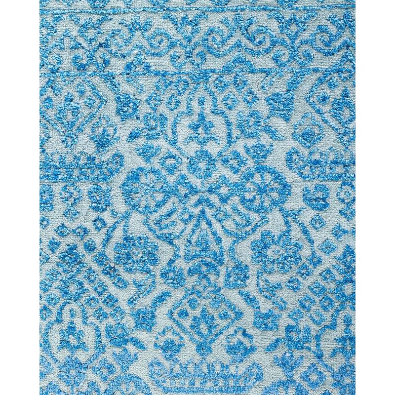 Ikat One-of-a-Kind Hand-Knotted Area Rug - Purple, 8' 0" x 9' 10" - 8' 0" x 9' 10"