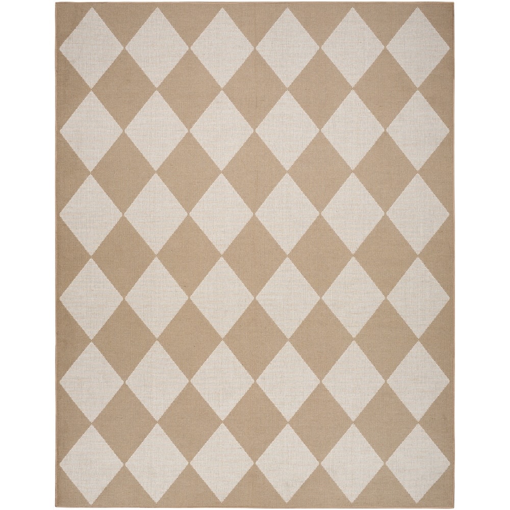 Nourison Washable Modern Jute Indoor Geometric Area Rug