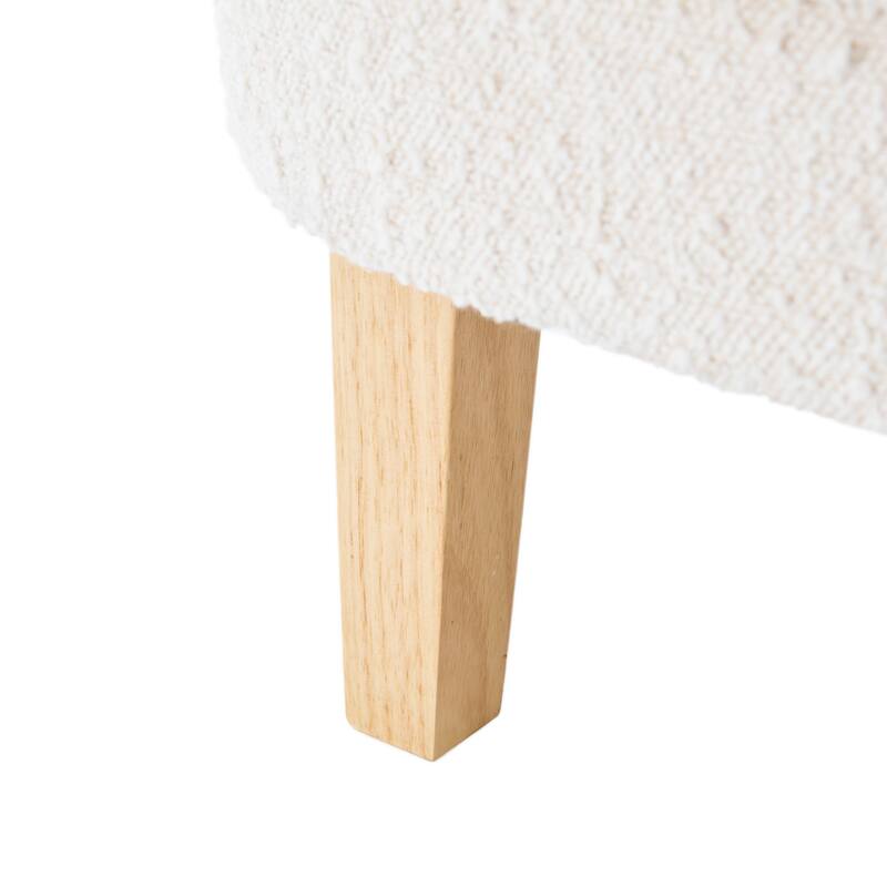 Almond Wood+Fabric Club Chair 30x30x34 inches