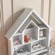 preview thumbnail 4 of 7, White Pine Wood Twin Size House-Shaped Bed with Trundle and Storage Headboard