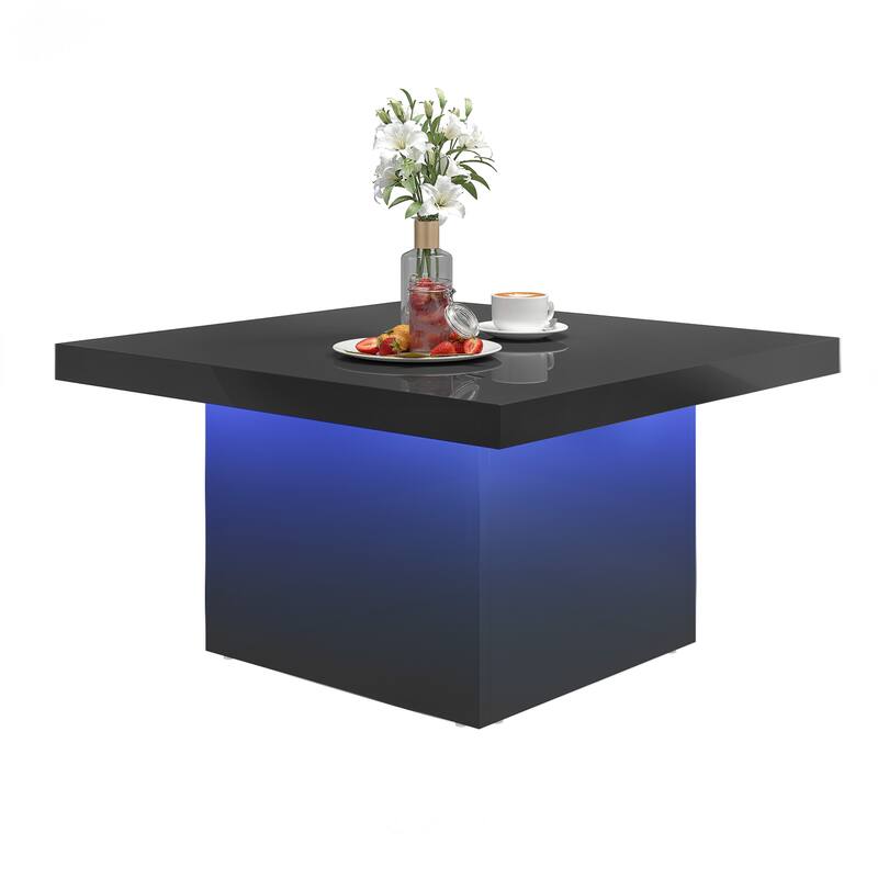 Moasis Square Coffee Table with LED Lights