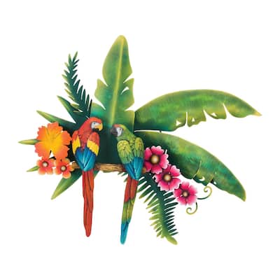 Tropical Parrots Wall Decor