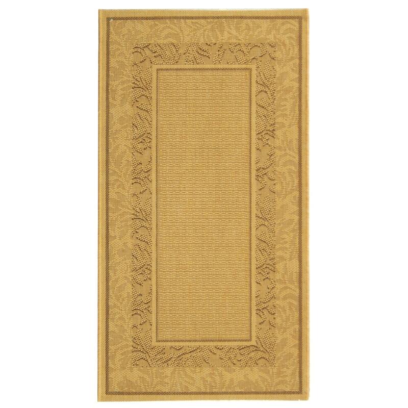 SAFAVIEH Courtyard Irmhilde Indoor/ Outdoor Waterproof Patio Backyard Rug - 2'7" x 5' - Natural/Brown