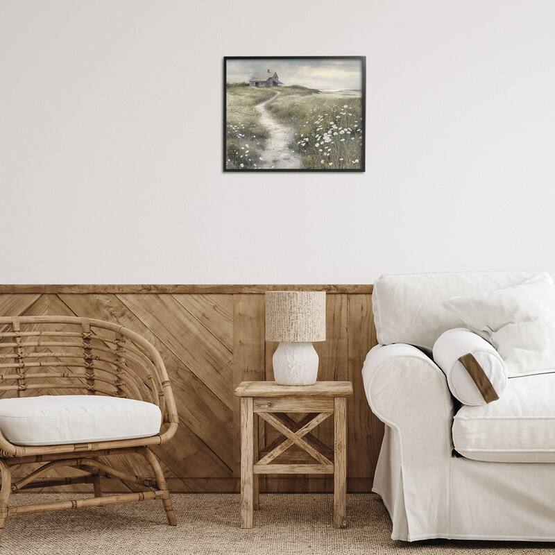 Stupell Path To Coastal Cottage Framed Giclee Art Design By Imagine It Images