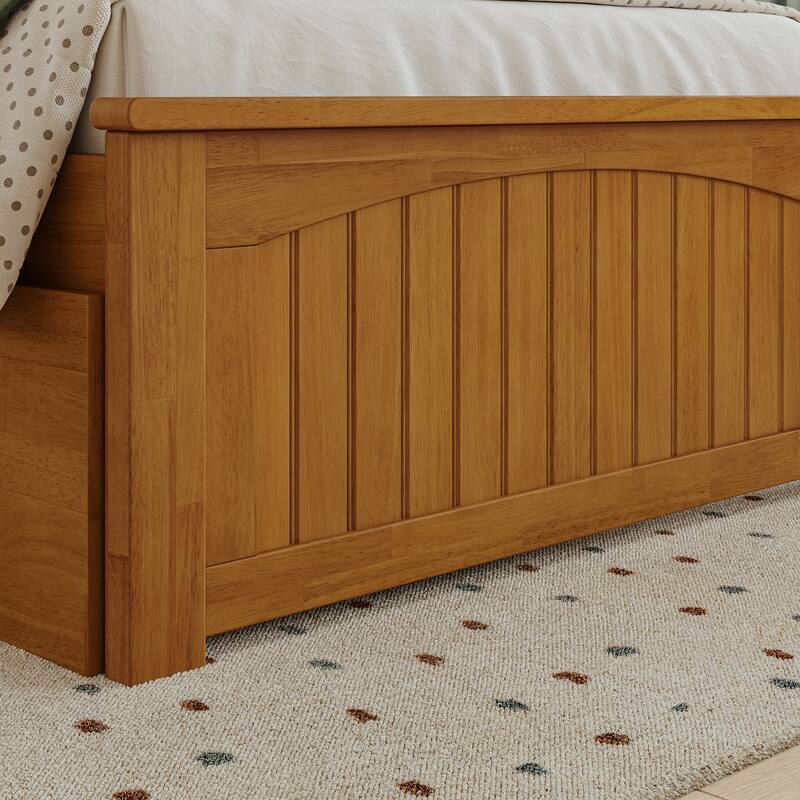 AFI Nantucket Platform Bed with Matching Footboard & Storage Drawers