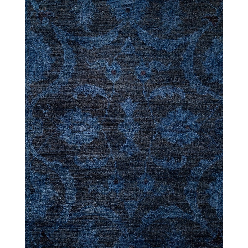 Overton Hand Knotted Wool Vintage Inspired Modern Contemporary Overdyed Brown Runner Rug - 2' 6" x 15' 10"