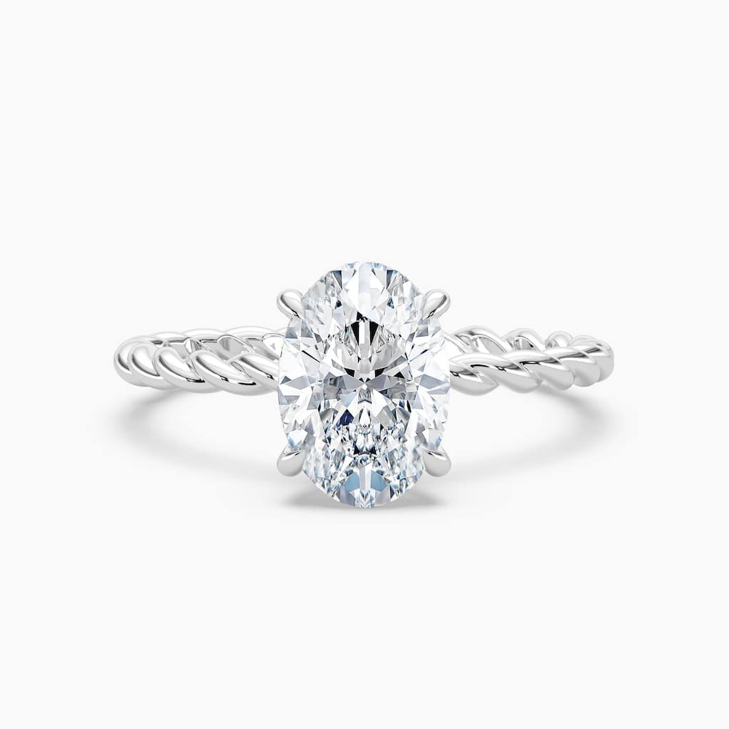 Auriya 14K Gold Lab Grown Diamond Oval Twisted Hidden Halo Engagement Ring 1.04 - 5.04ct. tw. (F-G, VS)