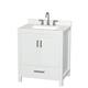 Option White / Giotto Quartz Top / Brushed Chrome