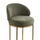 preview thumbnail 23 of 51, Spruce & Spring Chloe Upholstered Swivel Counter Bar Stool with Metal Frame and Arched Back
