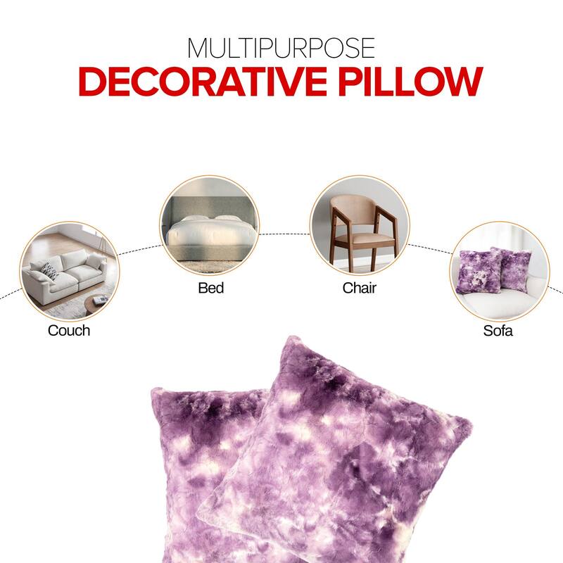 Cheer Collection Set of 2 18"x18" Ultra Soft and Cozy Throw Pillows