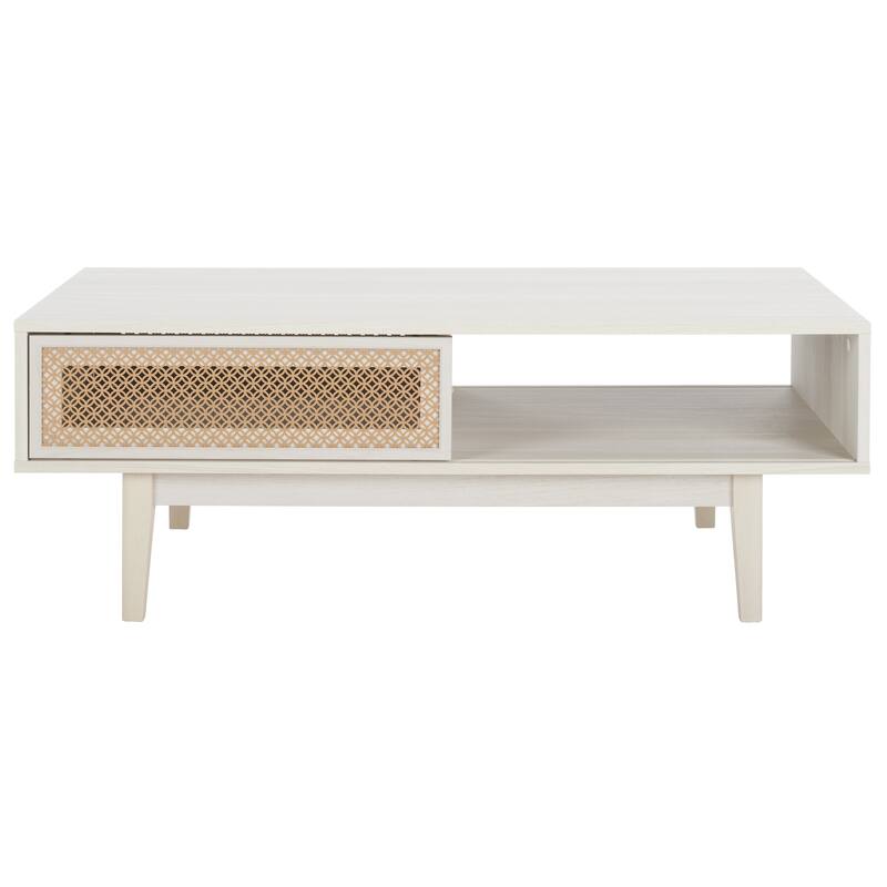 SAFAVIEH Zhuldyz 2 Door Coffee Table - 43" L x 22" D x 16" H - 43"Wx22"Dx16"H