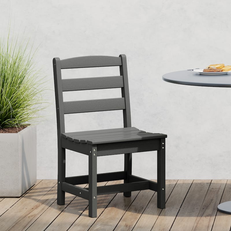 Shoreside Outdoor Patio Armless Dining Side Chair