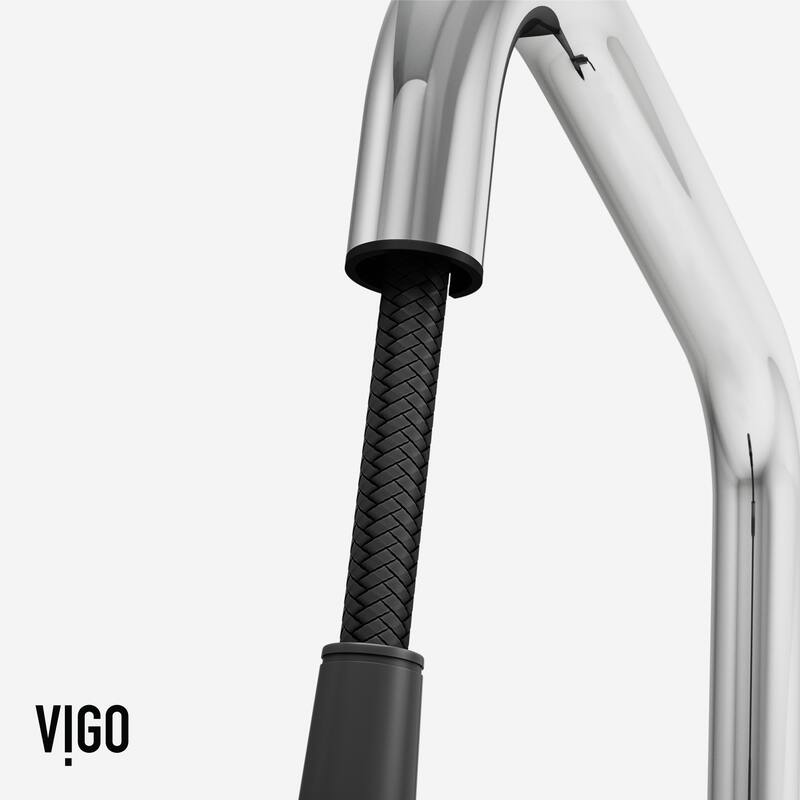 VIGO Utopia 14" H Single Handle Pull-Down Sprayer Kitchen Bar Faucet