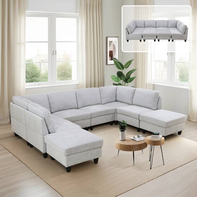 Convertible Modular Sofa Bed with Ergonomic Recline and Space-Saving Design