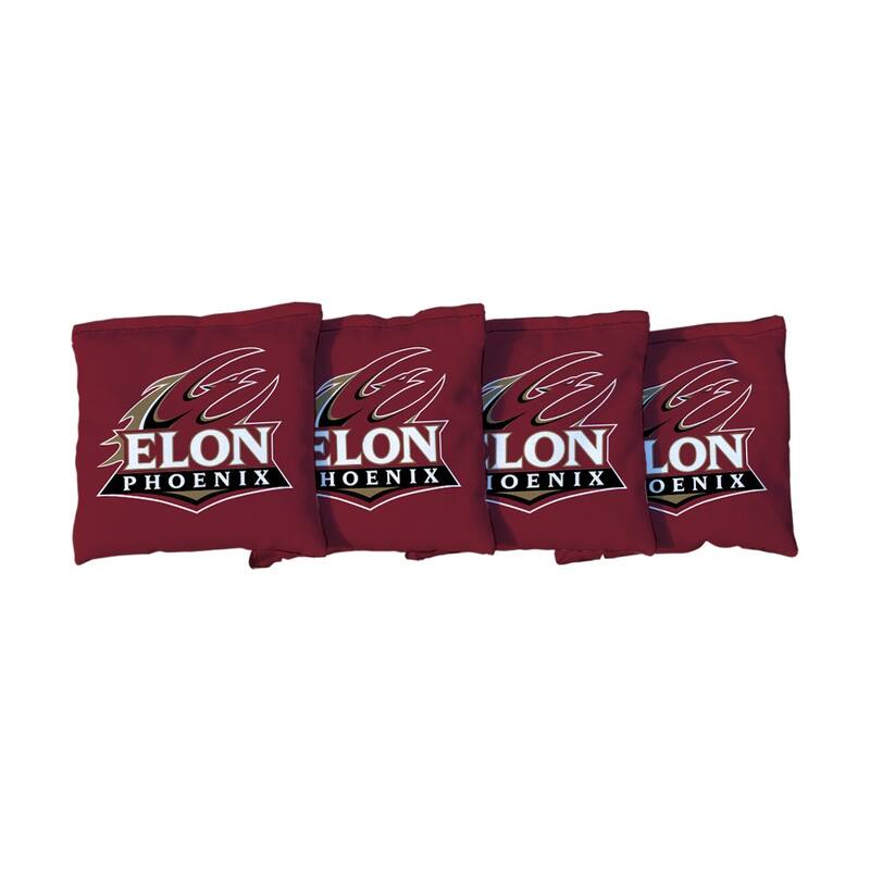 Elon Red Cornhole Bags - All-Weather Resin Filled