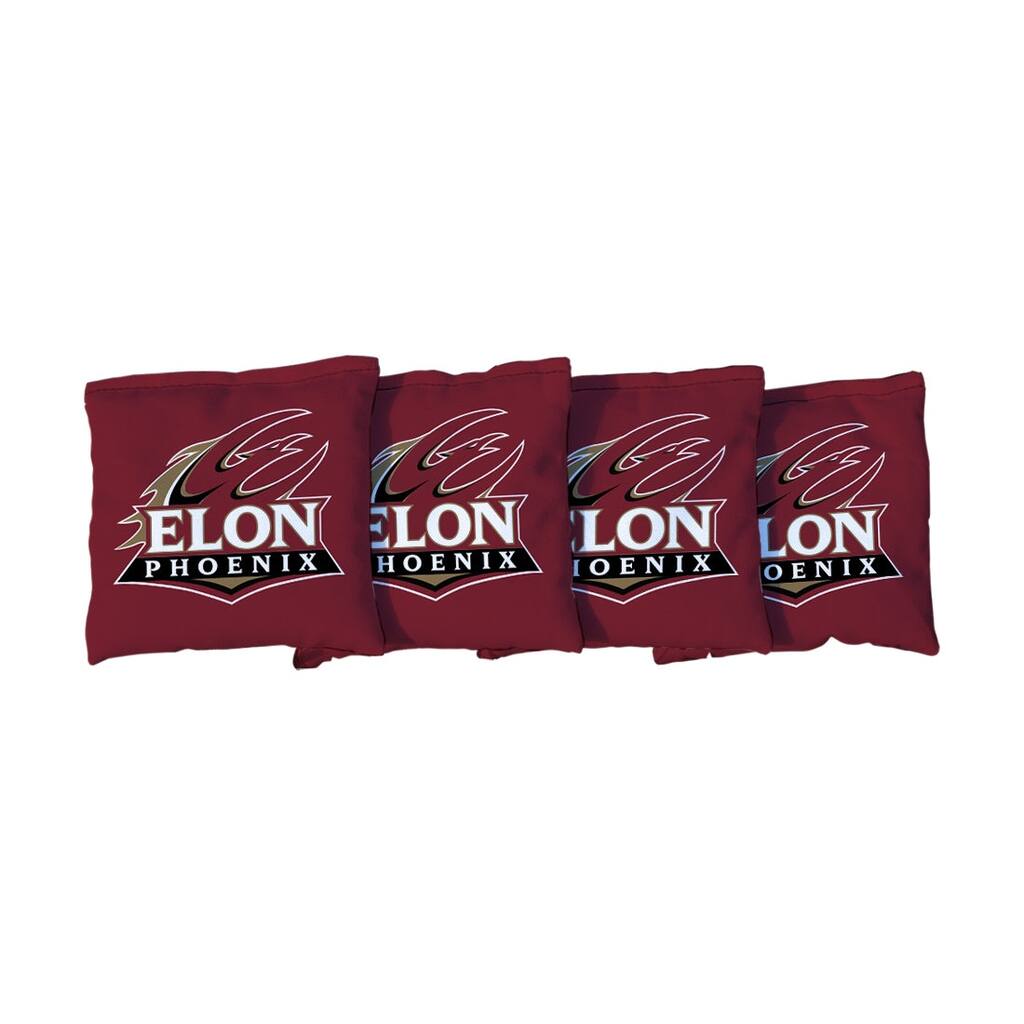 Elon Red Cornhole Bags