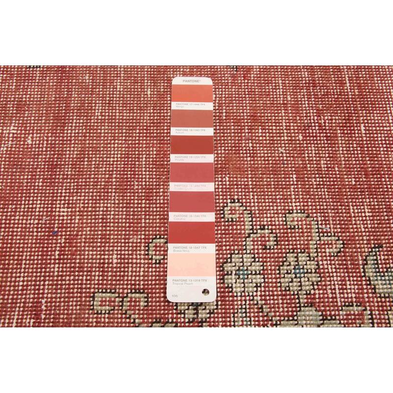 ECARPETGALLERY Hand-knotted Antalya Vintage Dark Copper Wool Rug - 6'1 x 9'2