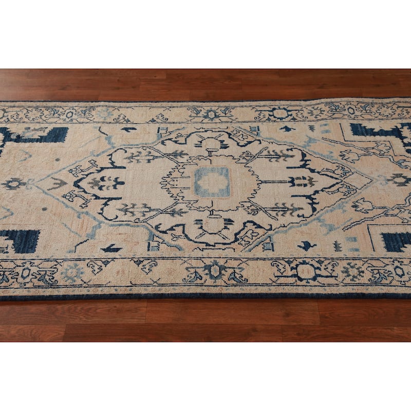 Vegetable Dye Ziegler Oriental Runner Rug Handmade Wool Carpet - 3'2"x 13'3"