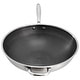 preview thumbnail 2 of 4, 14in Embossed Interior Stainless Steel Wok