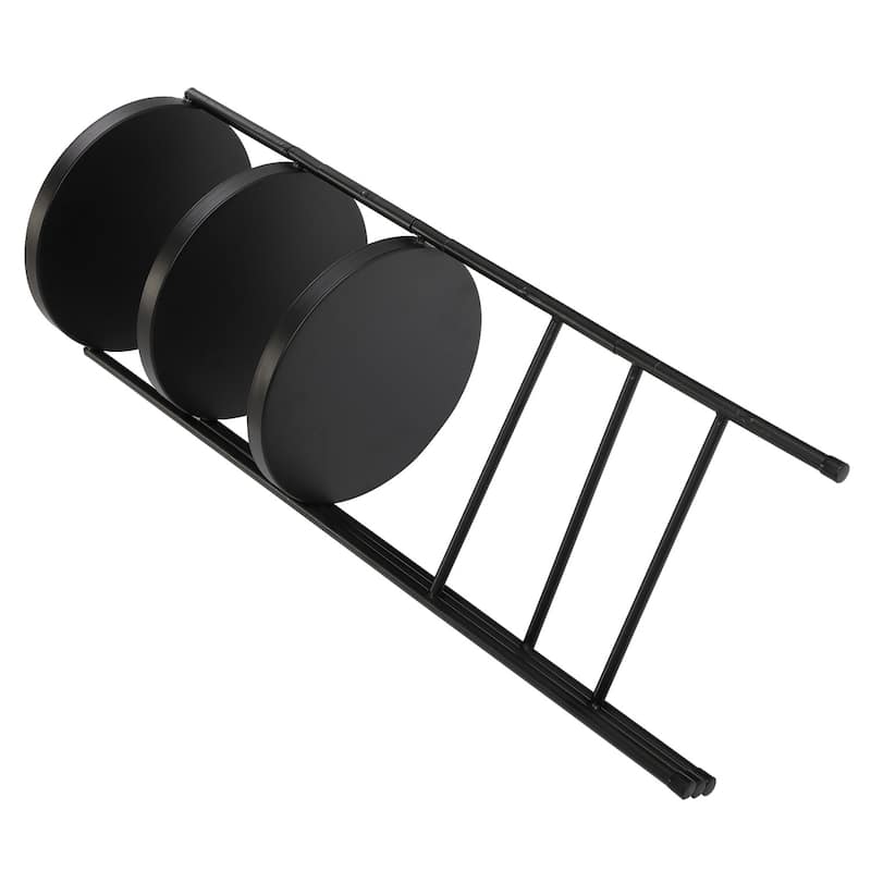 3 Tier Folding Metal Plant Stand.,Black