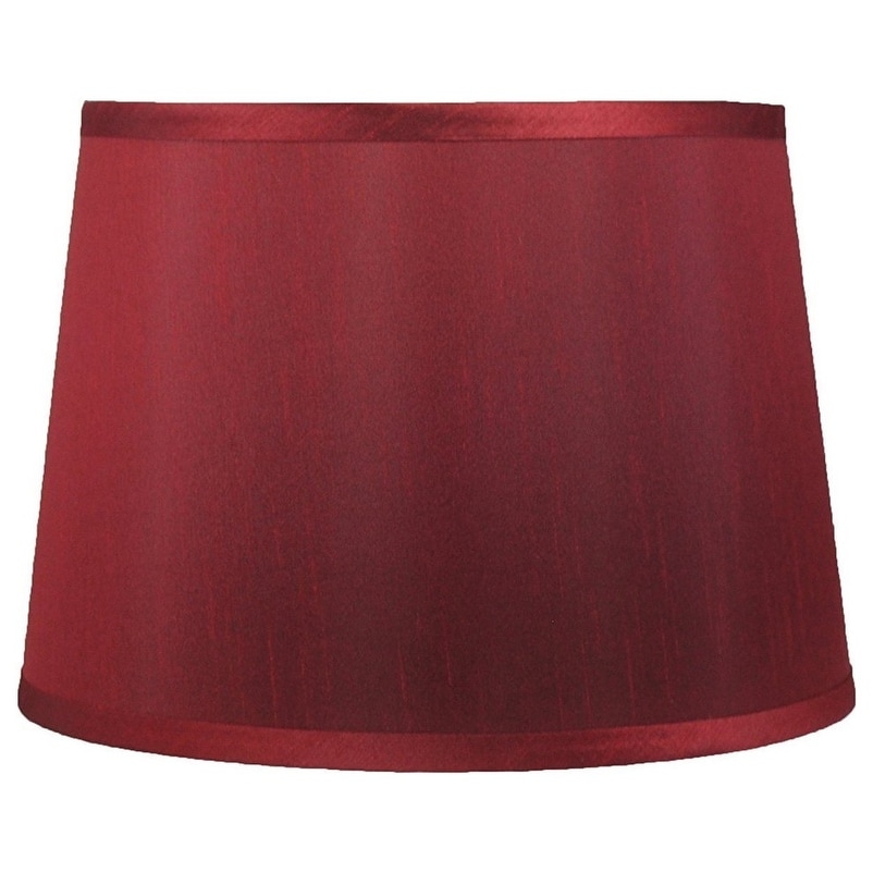 French Drum Faux Silk Lamp Shade, 10" Top, 12" Bottom, 8.5" Slant