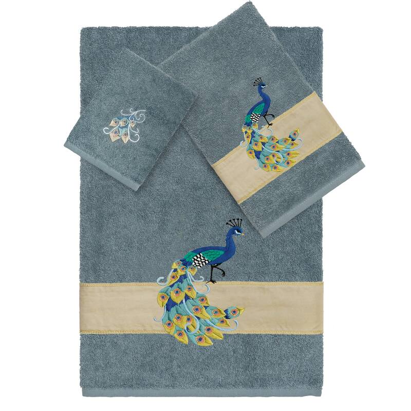 Authentic Hotel and Spa Turkish Cotton Penelope 3PC Towel Set - Teal
