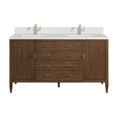 James Martin Vanities 485-V60D-1WZ Myrrin 60" Double Basin Wood Vanity
