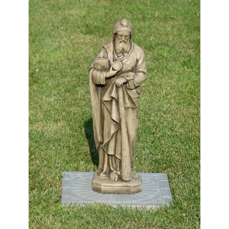Saint Jude Outdoor Garden Statue - 25" - River Rock Finish