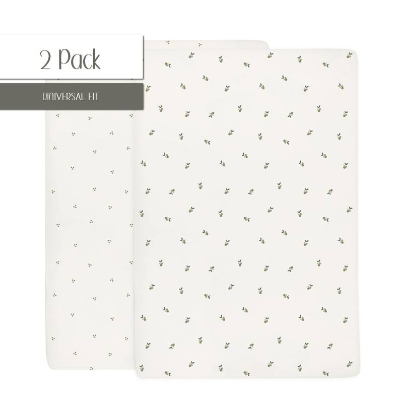 Ely's & Co. Waterproof Pack n Play - Mini Crib Sheet Set - 2 Pack - 38" x 24"