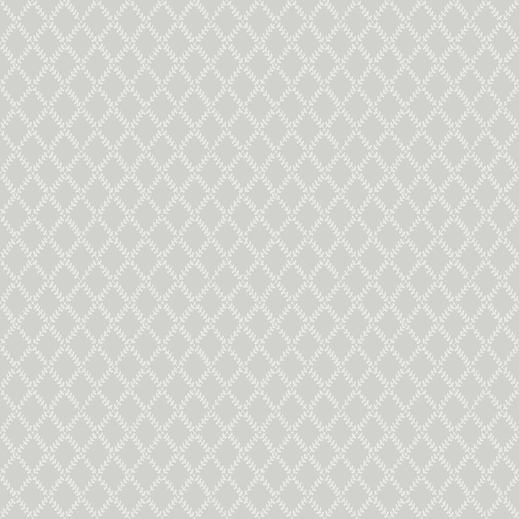 A-Street Prints Trevor Grey Leaf Trellis Wallpaper