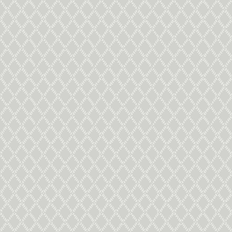 A-Street Prints Trevor Grey Leaf Trellis Wallpaper