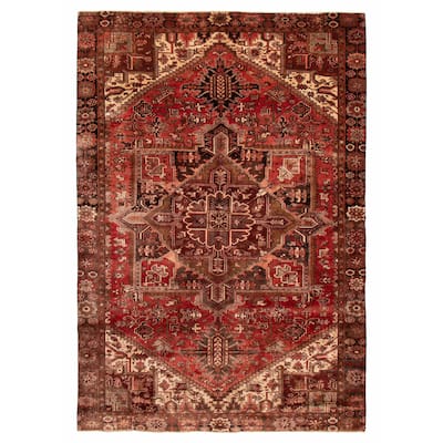 ECARPETGALLERY Hand-knotted Sarabi Red Wool Rug - 8'9 x 12'8