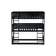 preview thumbnail 46 of 48, Twin Size Wooden Triple Bunk Bed with Ladders and Guardrails, Twin Over Twin Over Twin Detachable Bunk Bedframe for Kids