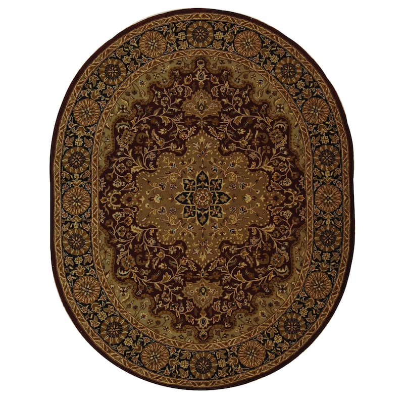 SAFAVIEH Handmade Heritage Harmony Stripe Traditional Oriental Wool Rug