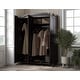 preview thumbnail 35 of 43, Palace Imports 100% Solid Wood Kyle 3-Door Wardrobe Armoire with Raised Panel or Mirrored Doors