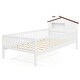 preview thumbnail 5 of 20, Twin Montessori Bed for Kids with House-Style Headboard and Storage Shelf
