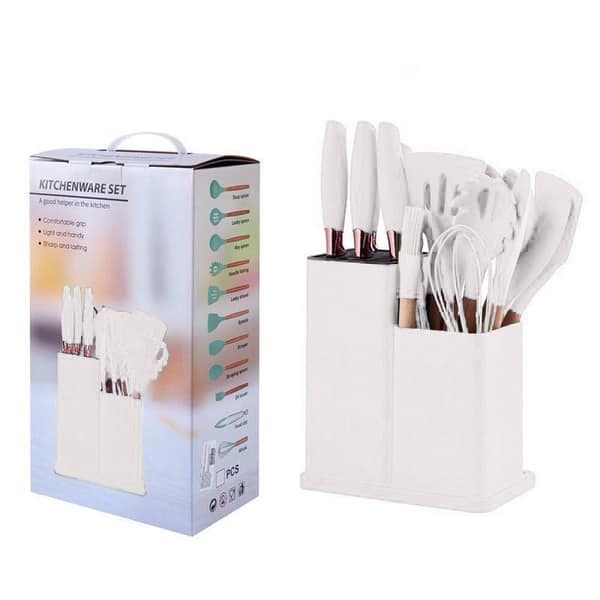 slide 2 of 43, 19-piece Non-stick Silicone Assorted Kitchen Utensil Set