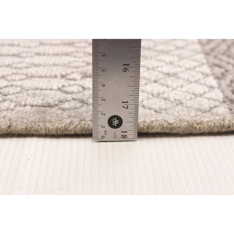 ECARPETGALLERY Hand Loomed Elysian Grey Rug - 5'7 x 7'10