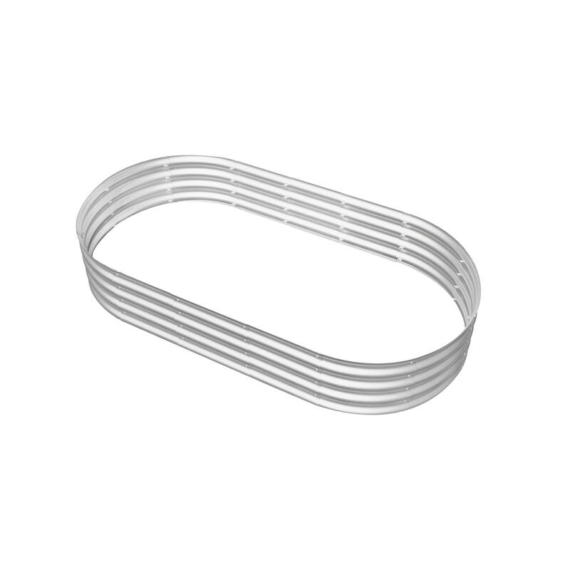 Adjustable Outdoor Metal Raised Garden Planter Bed with Open Bottom