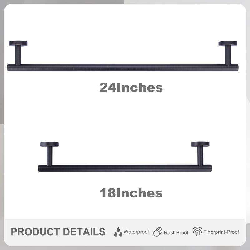 WOWOW 6-Piece Bath Hardware Set with Mounting Hardware