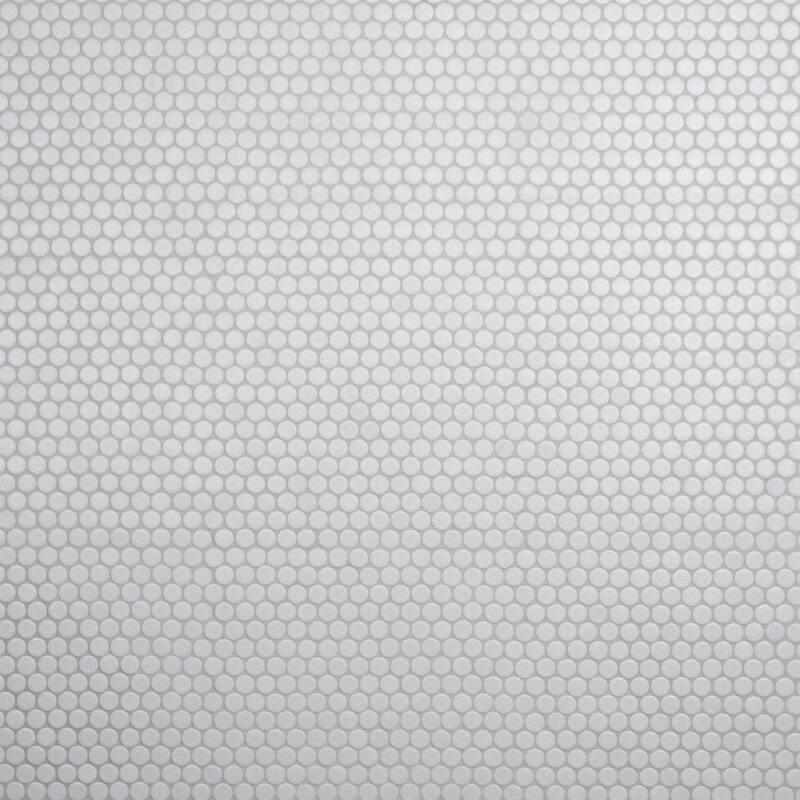 Merola Tile Hudson Penny Round Crystalline White 11-7/8" x 12-5/8" Porcelain Floor and Wall Tile