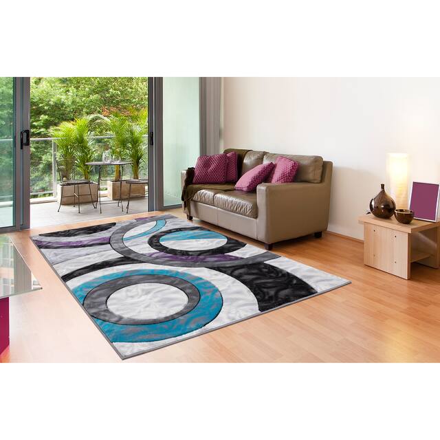 Orelsi Collection Abstract Area Rug