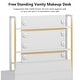 preview thumbnail 14 of 20, Makeup Vanity Dressing Table with Mirror, 8 Lights & 2 Drawers - 35.43"(W)*15.74"(D)*61.61"(H)