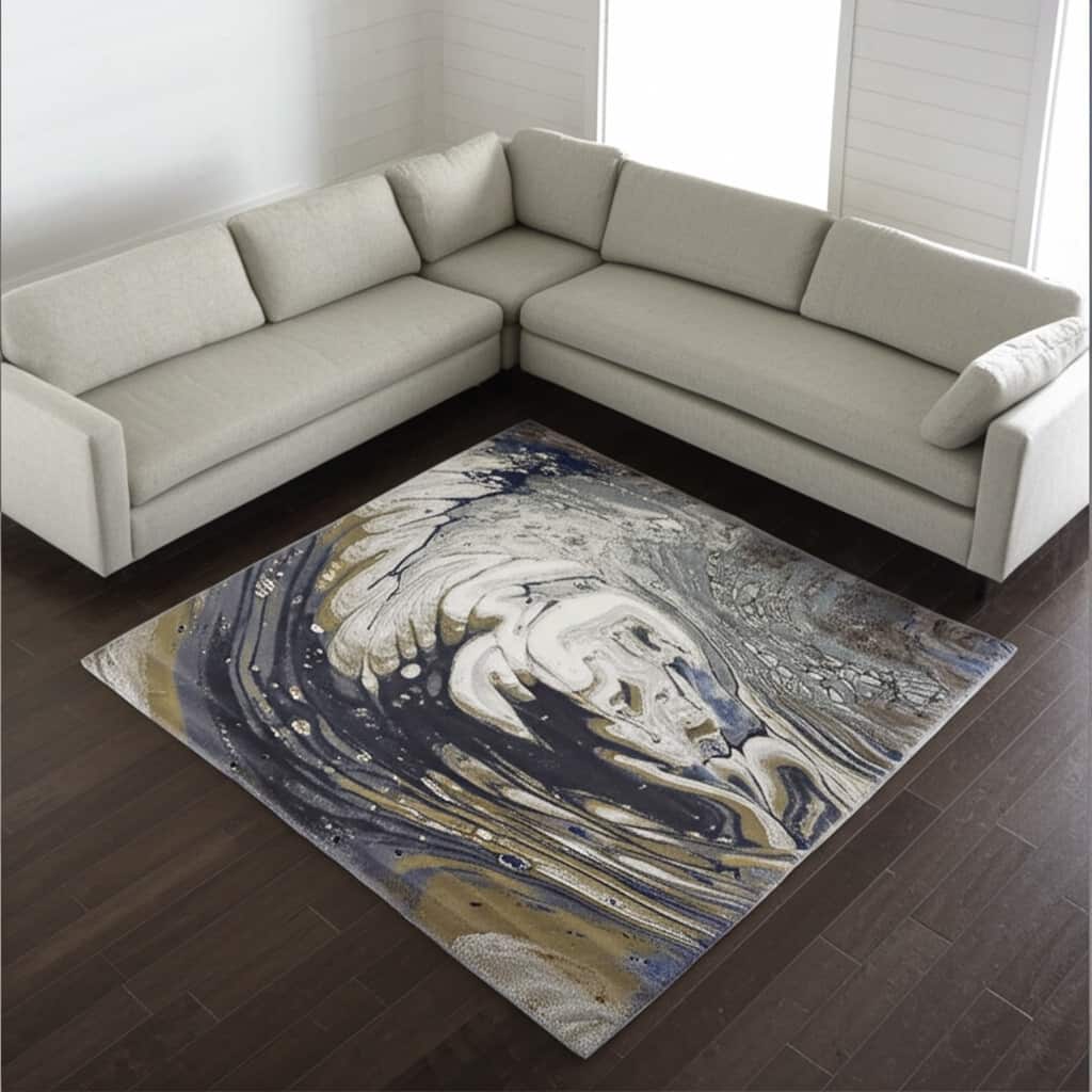 HomeRoots Abstract Bohemian Rectangle Area Rug