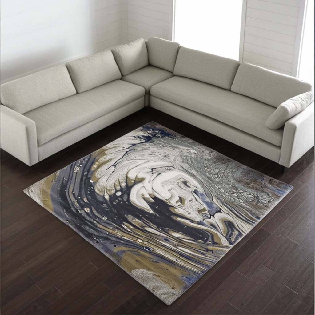 HomeRoots Ripu Abstract Bohemian Rectangle Area Rug