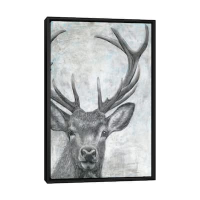 iCanvas "Portrait of a Deer" by Marie Elaine Cusson Framed Canvas Print