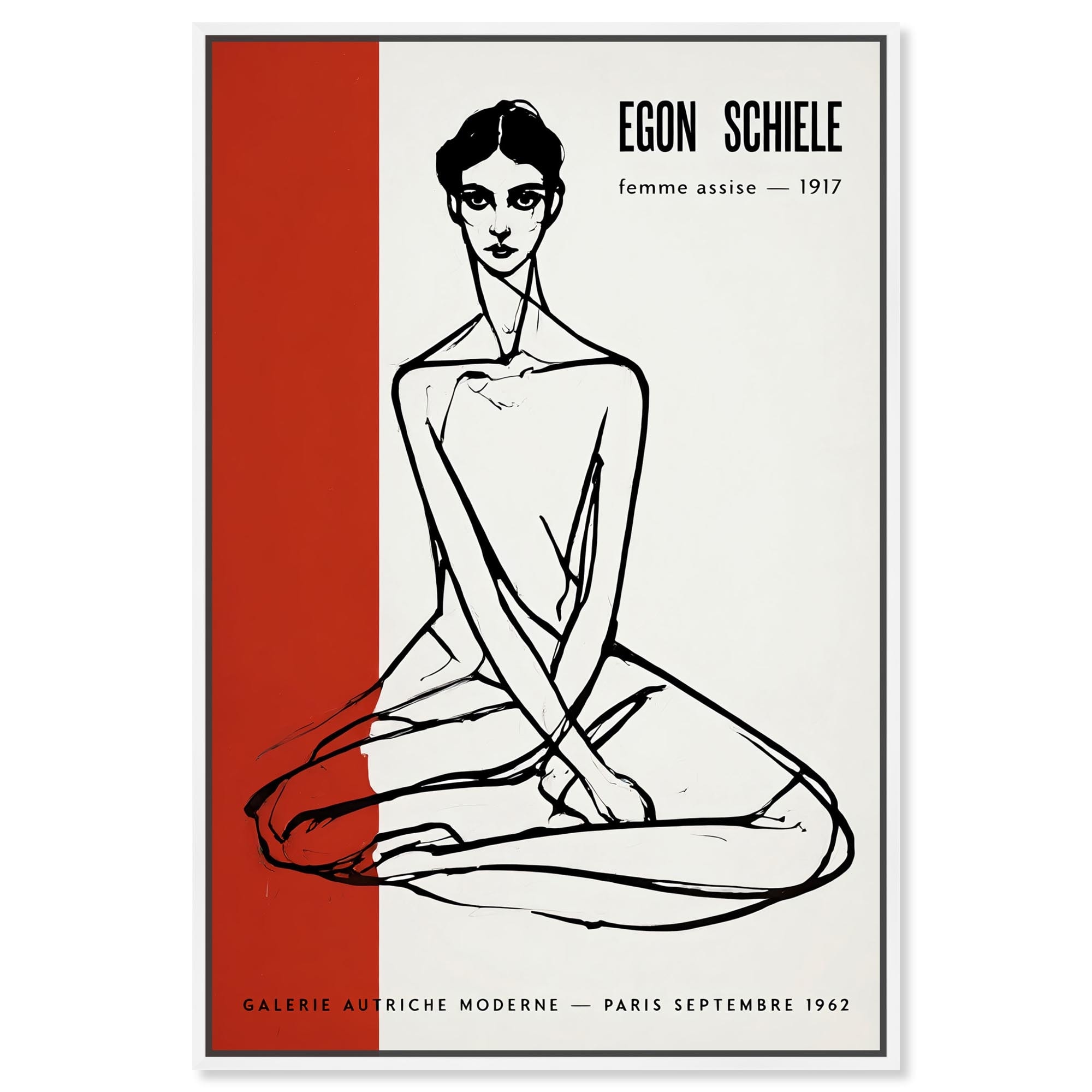 Schiele's Red and White Canvas by Art Remedy