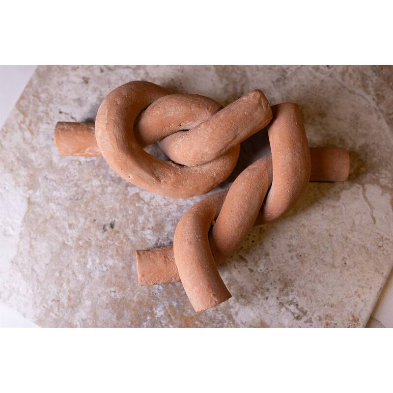 Knot Decorative Object White Wash 11"x5"x3"- ST - White Wash - White Wash