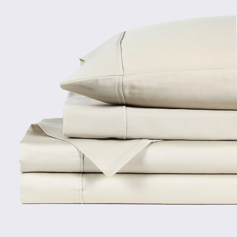 Anne Klein Antimicrobial 300 Thread Count 100% Cotton Sateen Sheet Set