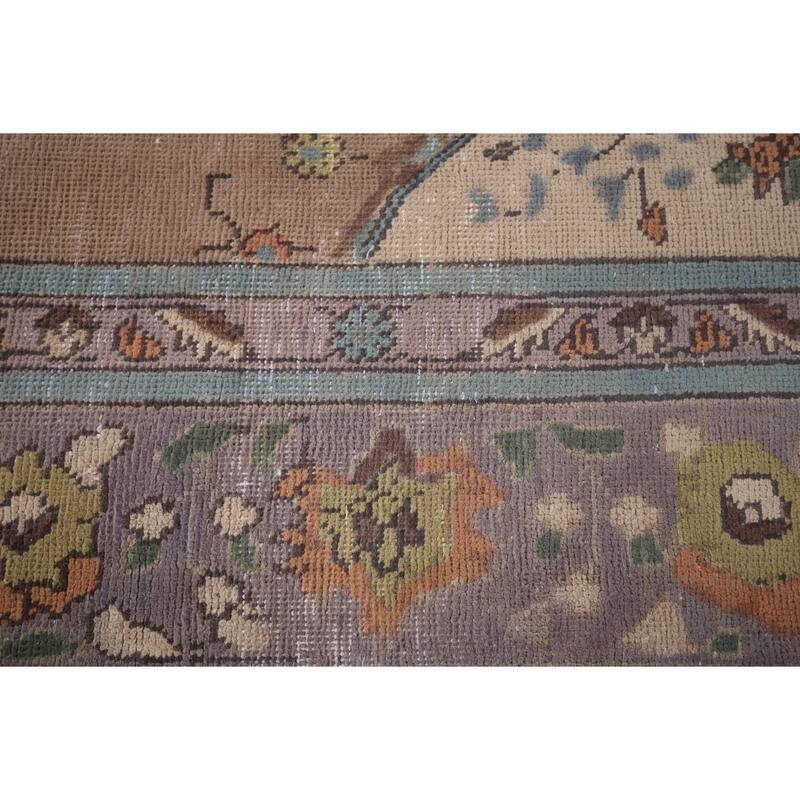 Tabriz Persian Vintage Area Rug Hand-Knotted Wool Carpet - 6'10"x 9'1"